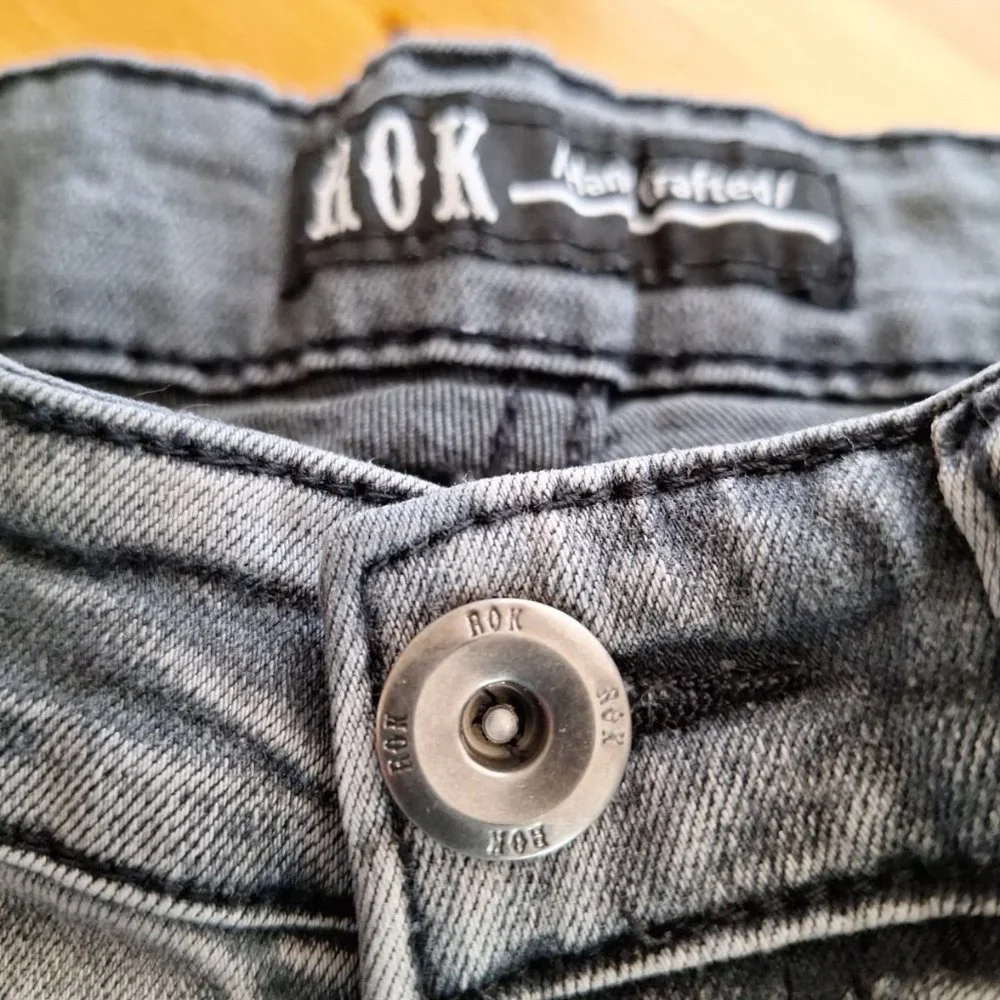 ROK Skinny Moto Straight Leg Jeans - Picture 3 of 7